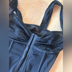 black lace corset